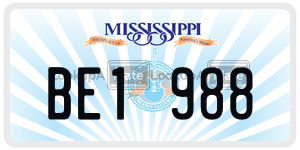 BE1988  license plate in MS