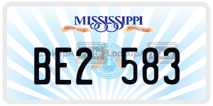 BE2583  license plate in MS