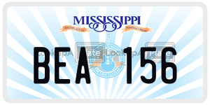 BEA156 license plate in Mississippi