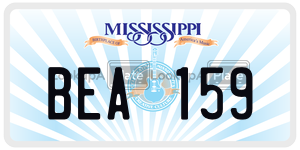 BEA159  license plate in MS