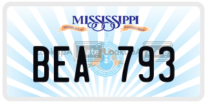 BEA793  license plate in MS