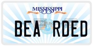 BEARDED  license plate in MS