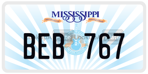 BEB767  license plate in MS