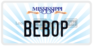 BEBOP  license plate in MS