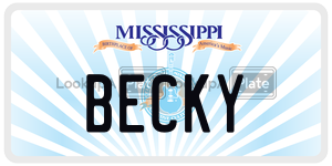BECKY  license plate in MS