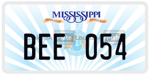 BEE054  license plate in MS