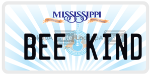 BEEKIND  license plate in MS