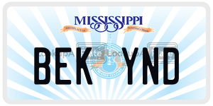 BEKYND  license plate in MS