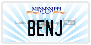 BENJ  license plate in MS