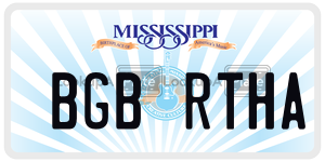 BGBRTHA  license plate in MS