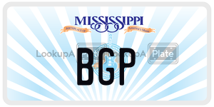 BGP  license plate in MS