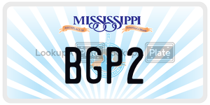 BGP2  license plate in MS