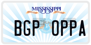 BGPOPPA  license plate in MS