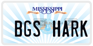 BGSHARK license plate in Mississippi