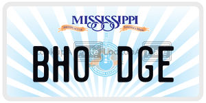 BHODGE  license plate in MS