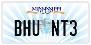 BHUNT3  license plate in MS