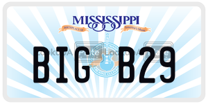BIGB29  license plate in MS