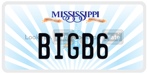 BIGB6  license plate in MS