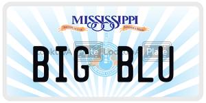 BIGBLU  license plate in MS