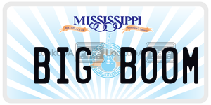 BIGBOOM  license plate in MS