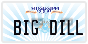 BIGDILL  license plate in MS