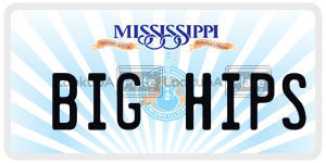 BIGHIPS  license plate in MS
