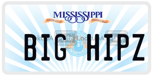 BIGHIPZ  license plate in MS