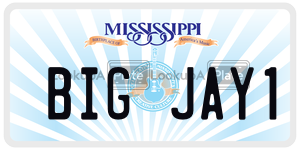 BIGJAY1  license plate in MS