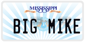 BIGMIKE  license plate in MS