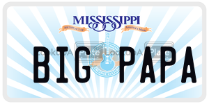 BIGPAPA license plate in Mississippi