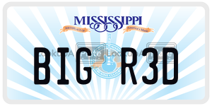 BIGR3D  license plate in MS