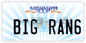 BIGRAN6  license plate in MS