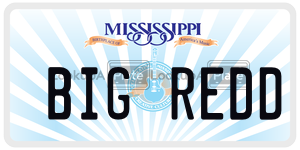 BIGREDD  license plate in MS