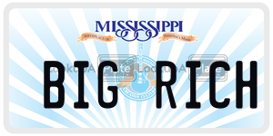 BIGRICH  license plate in MS