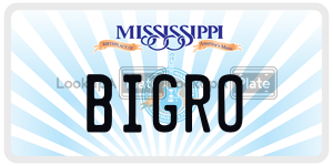 BIGRO  license plate in MS