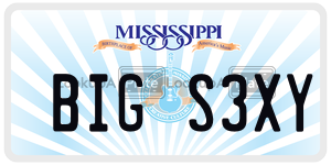 BIGS3XY  license plate in MS