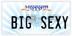 BIGSEXY  license plate in MS