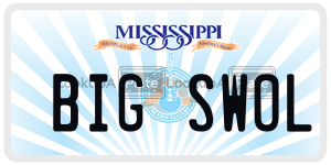 BIGSWOL  license plate in MS