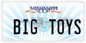 BIGTOYS  license plate in MS