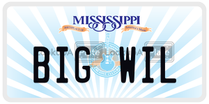 BIGWIL  license plate in MS