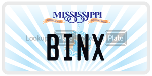 BINX  license plate in MS