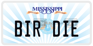BIRDIE  license plate in MS