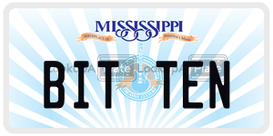 BITTEN  license plate in MS