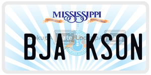 BJAKSON  license plate in MS