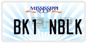 BK1NBLK  license plate in MS