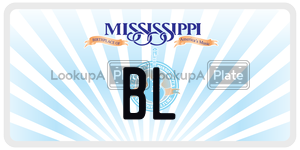 BL  license plate in MS