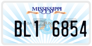BL16854  license plate in MS