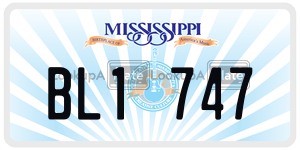 BL1747  license plate in MS