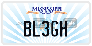 BL3GH  license plate in MS