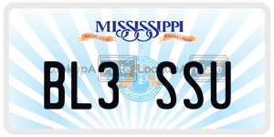 BL3SSU  license plate in MS